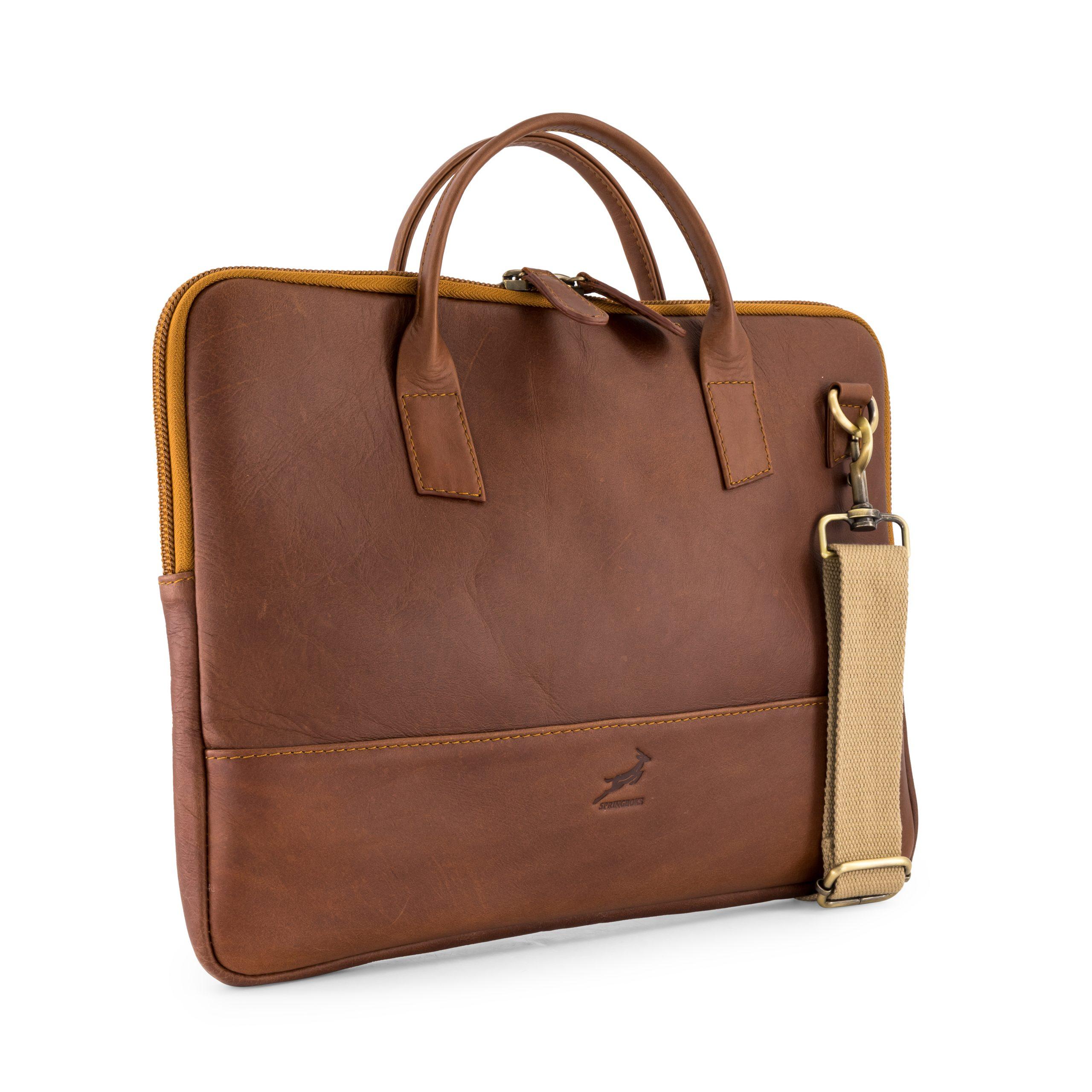Springbok Slimline Laptop Bag - Tan